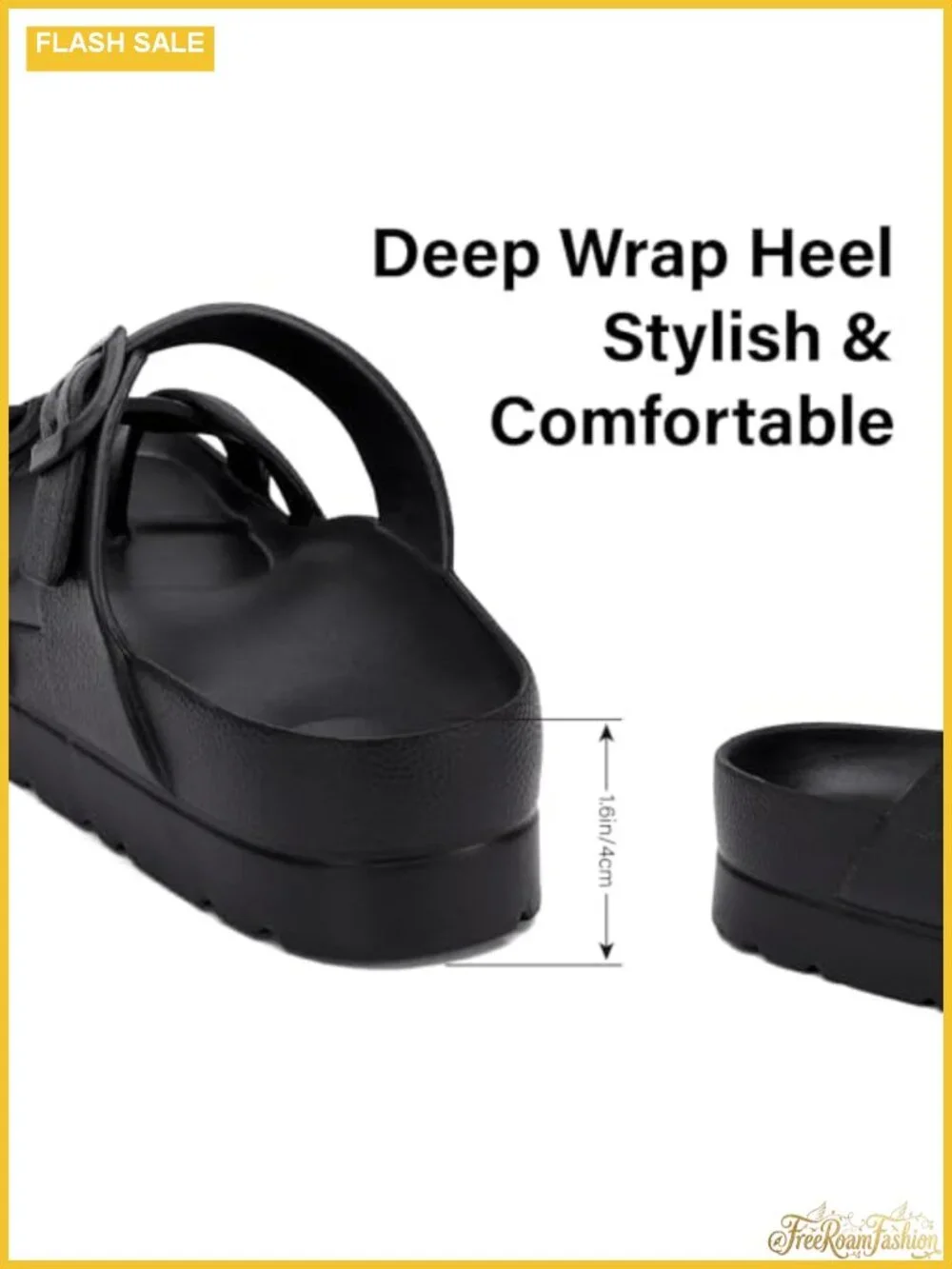 Women's Platform Sandals with Arch Support Adjustable Buckle Slides